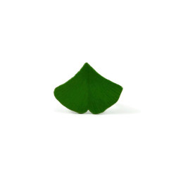Green ginkgo leaf adjustable ring