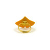 Yellow ginkgo leaf adjustable ring