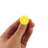 Bague en forme de rondelle de citron jaune