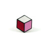 Candy pink, fushia pink and white hexagon ring