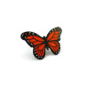 Broche en forme de papillon Monarque orange et noir