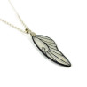 Transparent and black fairy wing necklace with glitters