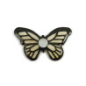 Transparent and black butterfly magnet with glitters