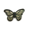 Magnet féérique en forme de papillon transparent et noir à paillettes