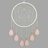 White dreamcatcher with powdery pink drops