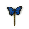 Royal blue and black Morpho butterfly bobby pin