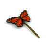 Épingle à cheveux en forme de papillon Monarque orange et noir