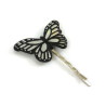 Iridescent and black butterfly bobby pin