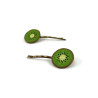 Set of 2 kiwi fruit slices hair pins