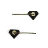Set of 2 iridescent and black diamonds hair pins