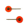 Set of 2 orange slices hair pins