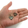 Iridescent and black graphic diamonds earrings