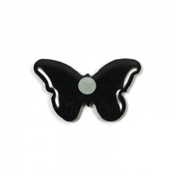 Black and white "Papilio Dardanus" butterfly magnet