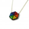 Rainbow hexagon necklace