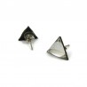 Small iridescent triangles ear studs