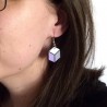Boucles d'oreilles hexagonales personnalisables (3 couleurs au choix)