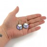 Customizable hexagonal earrings (3 colors to choose from)
