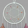 Dreamcatcher with teardrops in the colors of the lesbian pride (orange, white and pink)