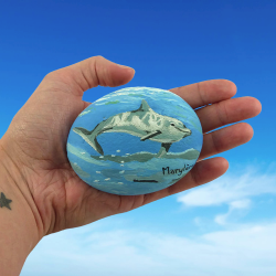 Painted pebble dolphin underwater