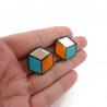 Customizable hexagonal ear studs (3 colors to choose from)