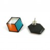 Customizable hexagonal ear studs (3 colors to choose from)