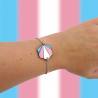 Transgender pride hexagon adjustable bracelet