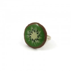 Bague en forme de rondelle de kiwi vert