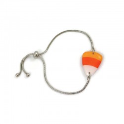 Bracelet réglable en forme de bonbon "candy corn" pour Halloween