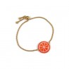 Bracelet réglable en forme de rondelle d'orange