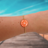 Orange slice adjustable bracelet