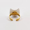 Eco-friendly white cat head adjustable ring