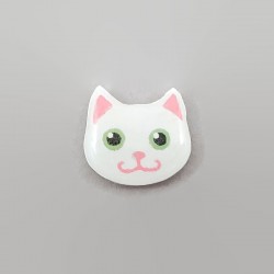Eco-friendly white cat head magnet