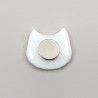 Eco-friendly white cat head magnet