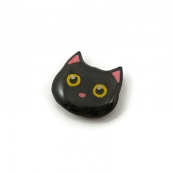 Eco-friendly black cat's head magnet