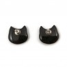 Puces d'oreilles éco-responsables en forme de têtes de chats noirs
