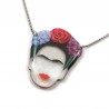 Eco friedly Frida Kahlo necklace