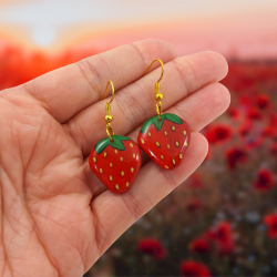 Strawberries dangle earrings