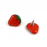 Strawberries ear studs