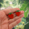 Strawberries ear studs