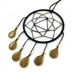 Small black dreamcatcher with golden droplets