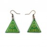 Earth symbol triangle dangle earrings