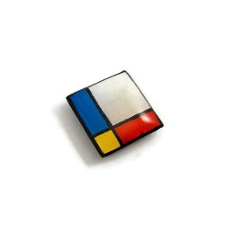 Square magnet in the style of Mondrian
