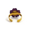 Purple primrose flower adjustable ring