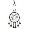Small black dreamcatcher with silver droplets