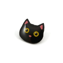 Pin's en forme de tête de chat noir