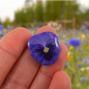 Eco-friendly purple pansy flower magnet