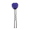Eco-friendly purple pansy flower bun pin