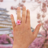 Eco-friendly sakura flower ring