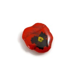 Eco-friendly red pansy flower magnet