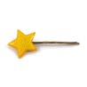 Yellow star hair pin with light yellow doodles
